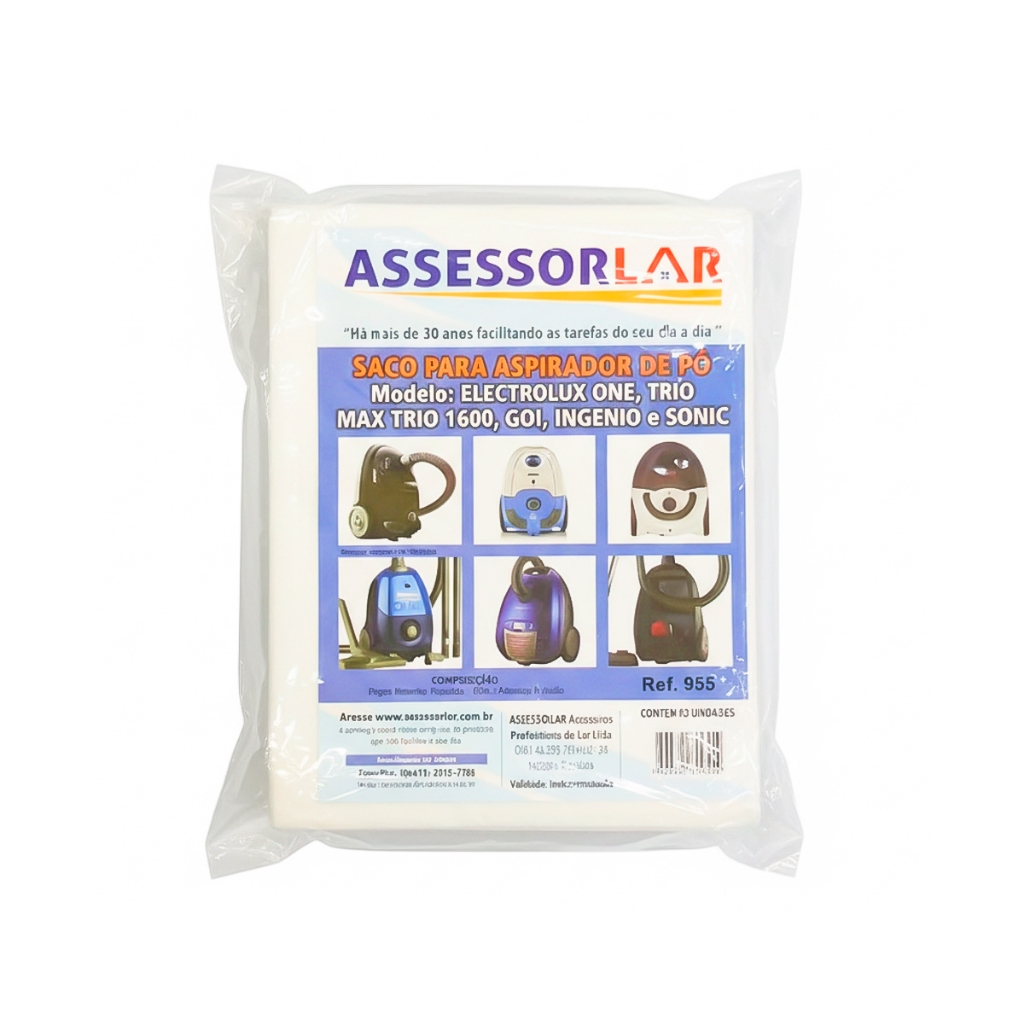 Kit 3 Sacos de Aspirador de Pó Descartáveis Electrolux One