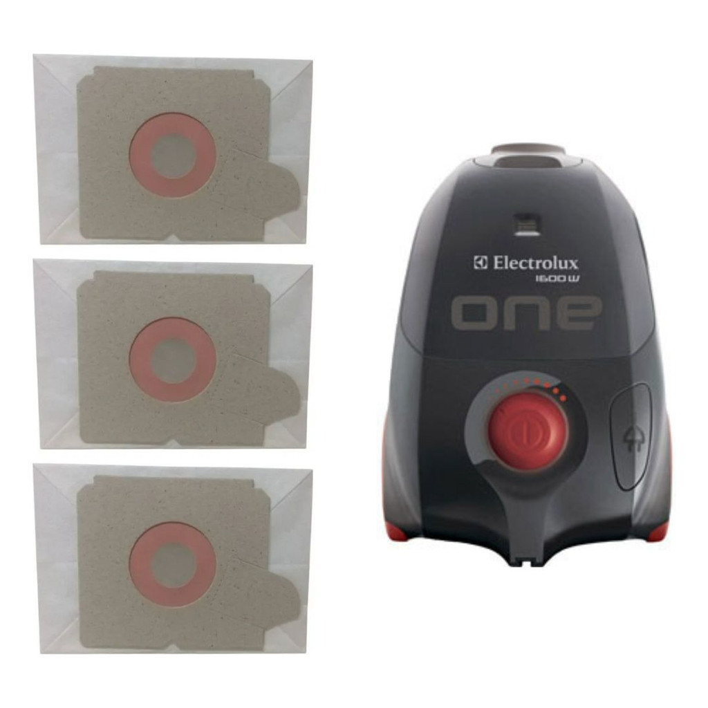 Saco P/ Aspirador Electrolux One 3un Descartável Papel