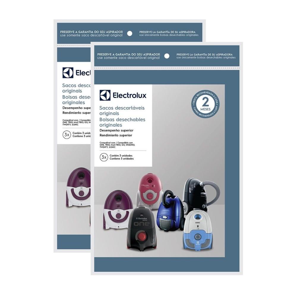 6 Sacos Descartáveis P/ Aspirador de Pó Electrolux One