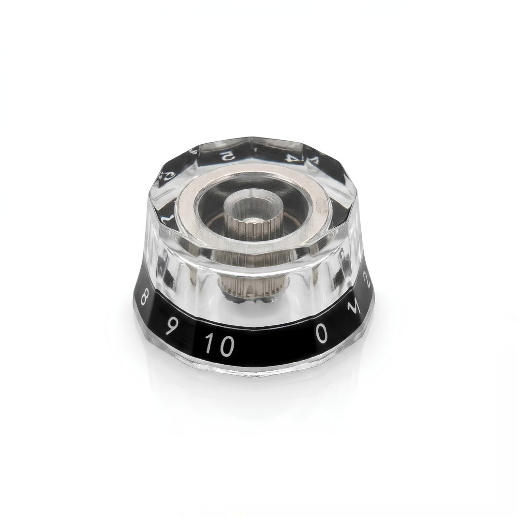 Knob Botão Push Pull Transparente Thida Compatível Com CTS Padrão USA 6,35mm