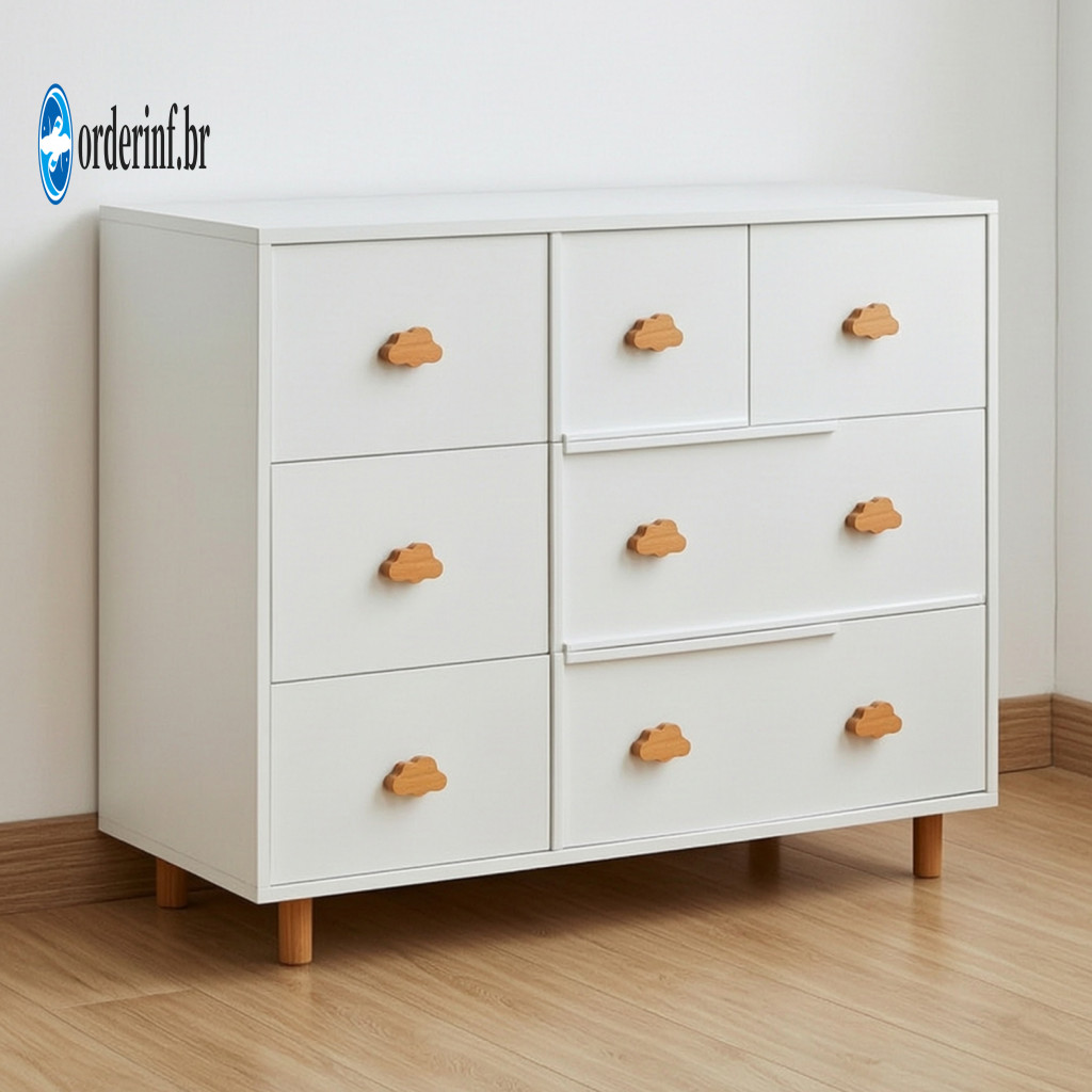 Wooden Cloud Drawer Knobs Nordic Style Cabinet Pulls Cloud-shaped with Screws Decorative Handles for Nursery Kids' Room