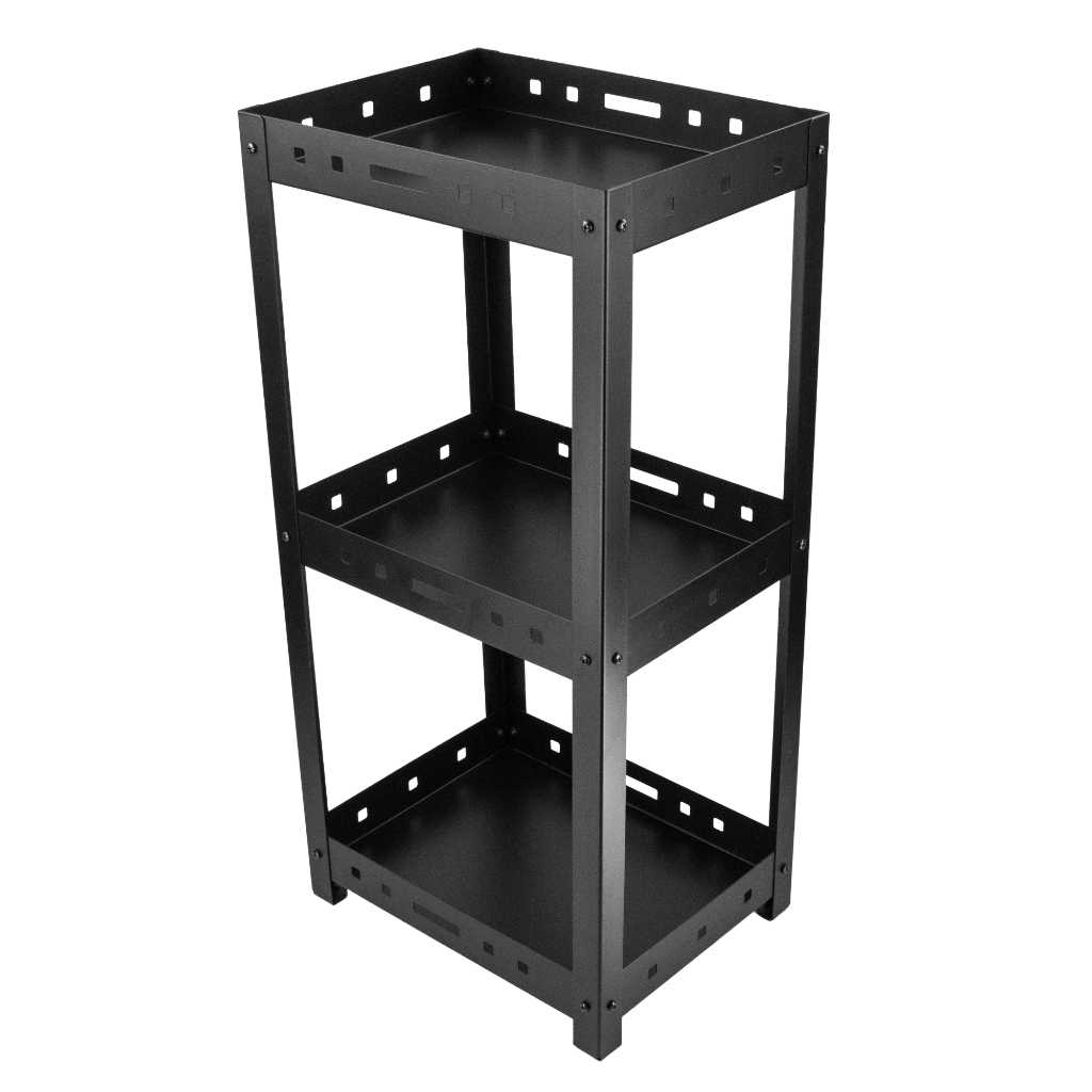 Organizador Premium Black 3 Prateleiras | Compacto 30x24cm