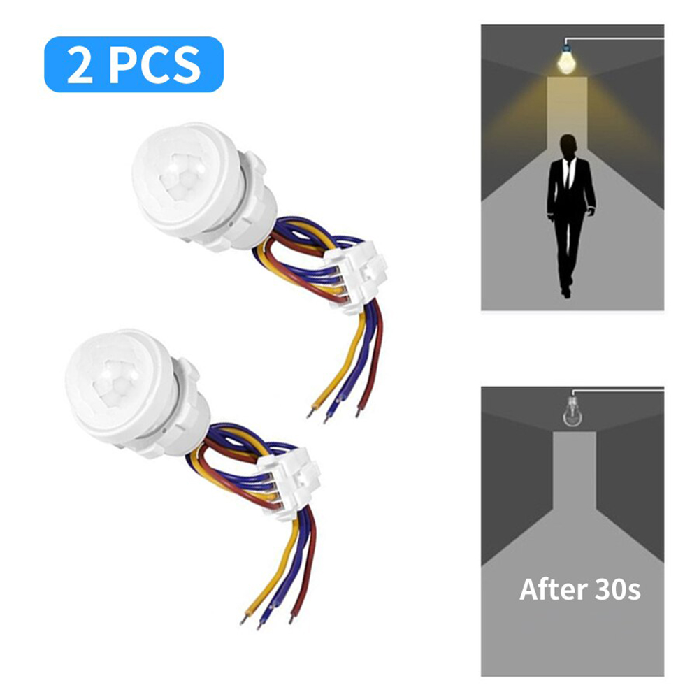 Interruptor Inteligente Ac85-265V Duplo Ajustável 2026 Atraso Pir Sensor Detector LED De Movimento Infravermelho Automát