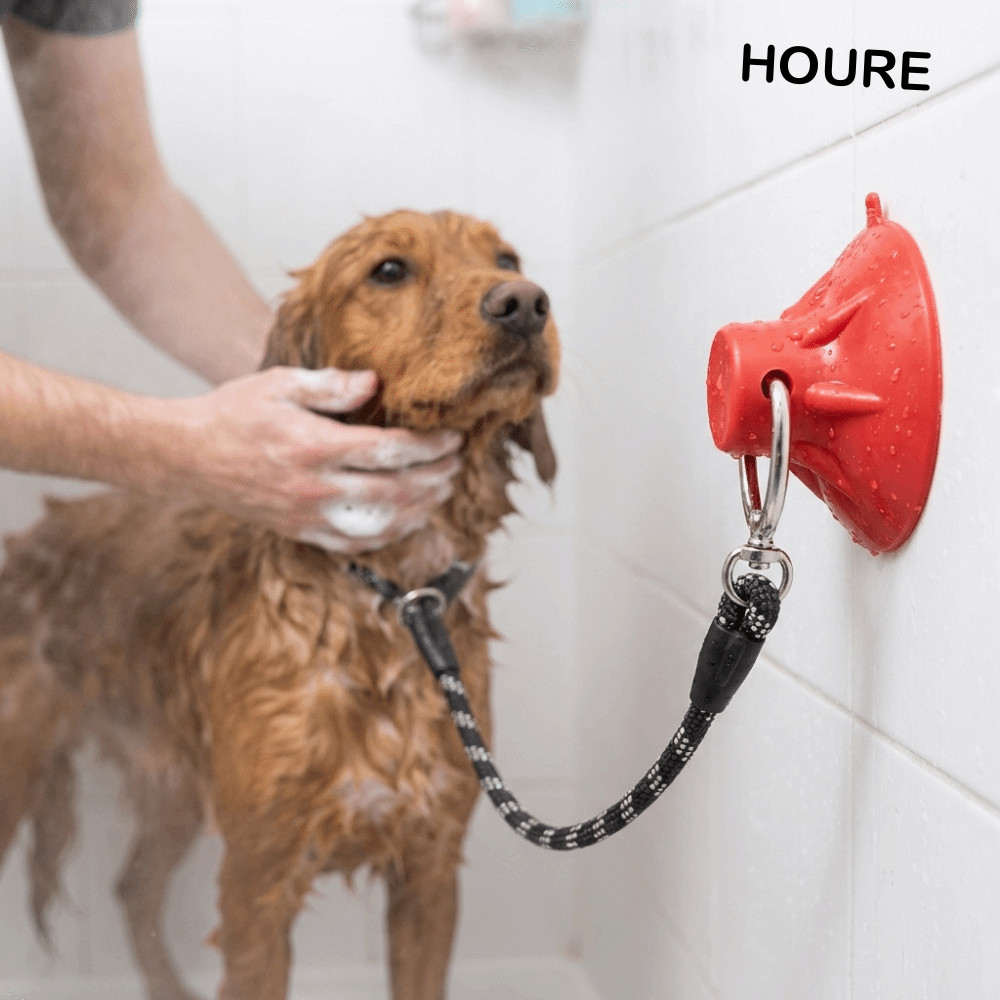 Corda De Banho Para Cães HOURE , Suporte Ajustável De Animais De Estimação Com Ventosa , Coleira Fixa Chuveiro De Segura