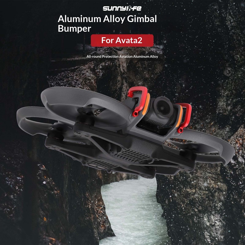 Sunnylife adequado para DJI AVATA 2 lente de cabeça de para-choque Anti-colisão através da barra de proteção da máquina