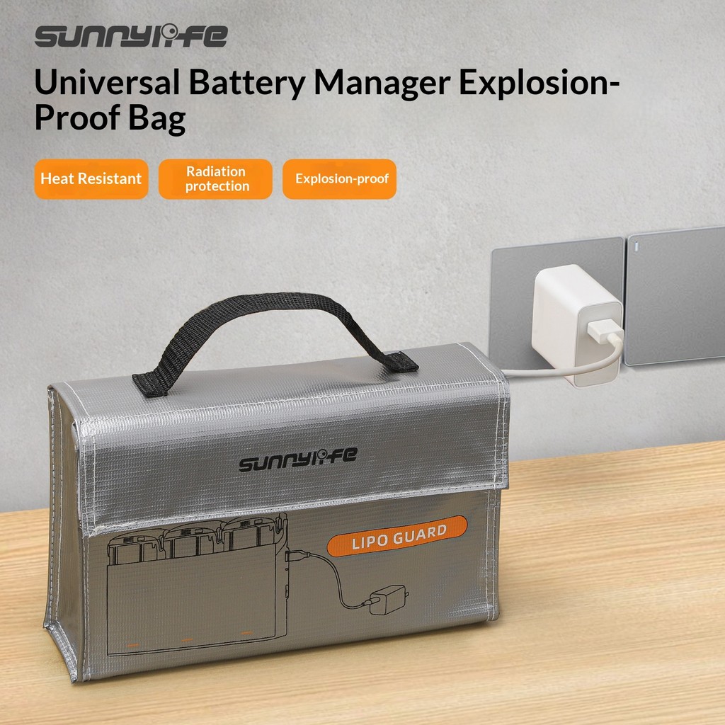 Sunnylife Adequado para DJI MINI 4K/AVATA 2/MINI 4 PRO Bateria Bolsa à prova de explosão Bateria Butler Proteção de carr