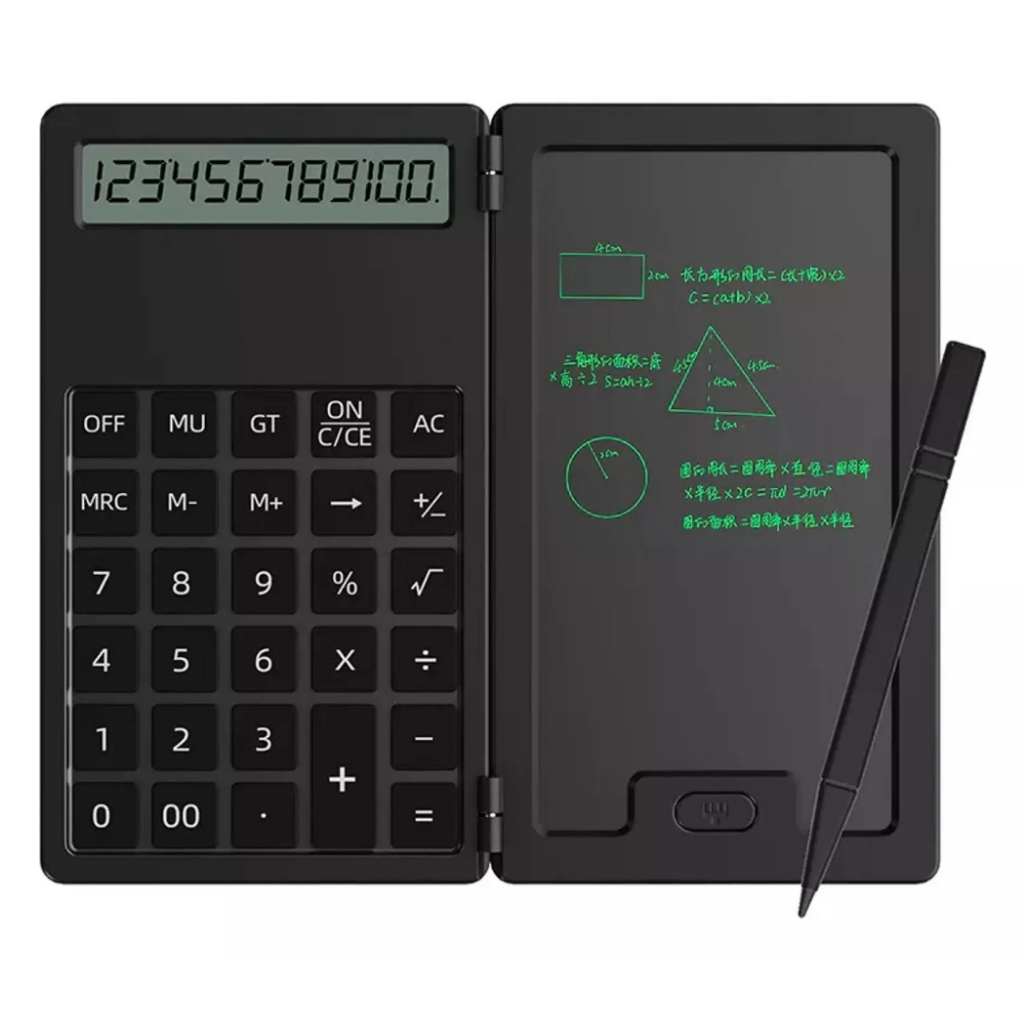 Calculadora Eletrônica Luatek KL1603 com Tela LCD Escrita Display Digital Escritório Escola