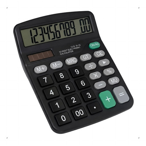 Calculadora De Mesa Escritório 1 a 4un 12 Dígitos Simples de Mão Grande Display 12 Dígitos DEXIN