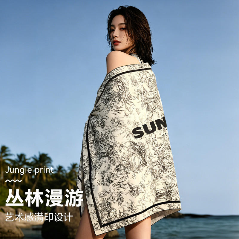 Selva Roaming impresso toalha de banho feminino High-End arte Design toalha absorvente verão praia toalha de natação toa