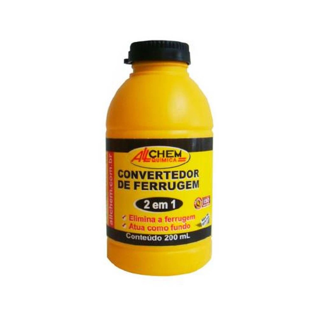 Conversor de Ferrugem 200ml - Primer Protetor para Pintura - Rendimento 5-7m2/L