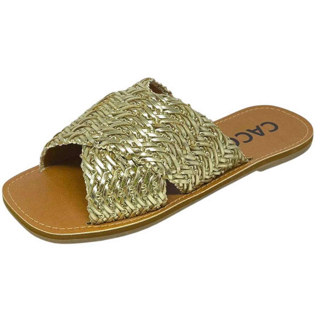 Chinelo Feminino Rasteira Trançado Conforto Moderna Cacci