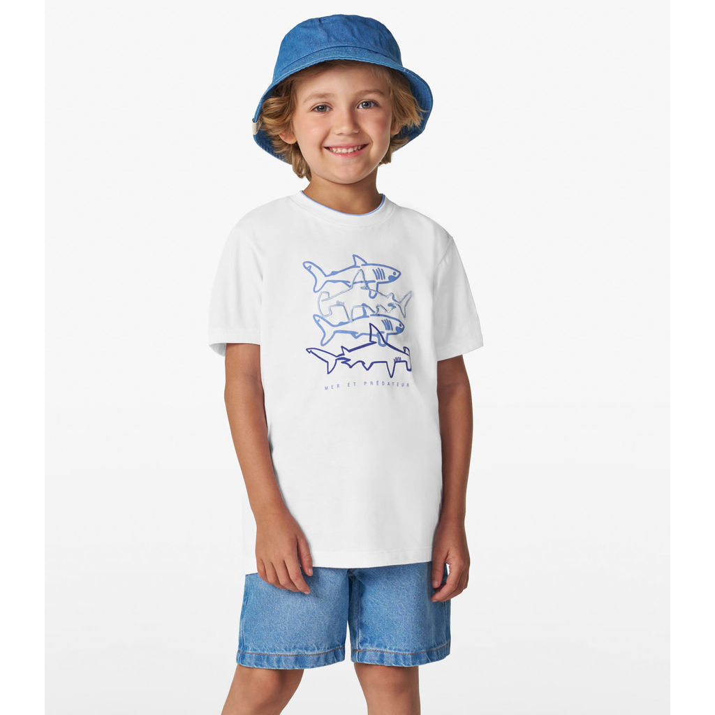 Camiseta Menino em Meia Malha Trick Nick Branco