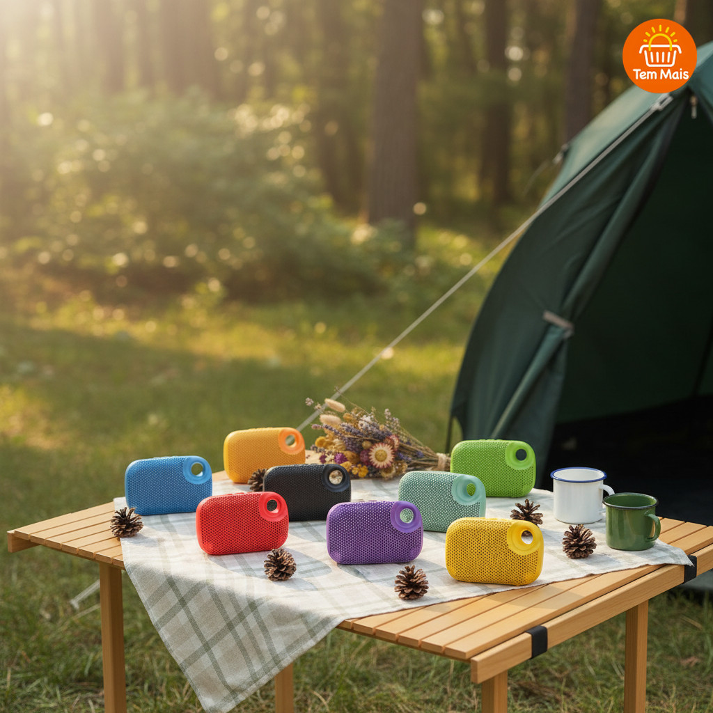 Portátil Caixa de Som Bluetooth 5.3: Potência HiFi, LED RGB Dinâmico, Pen-drive USB Suportado – Usa em Casa ou Outdoor