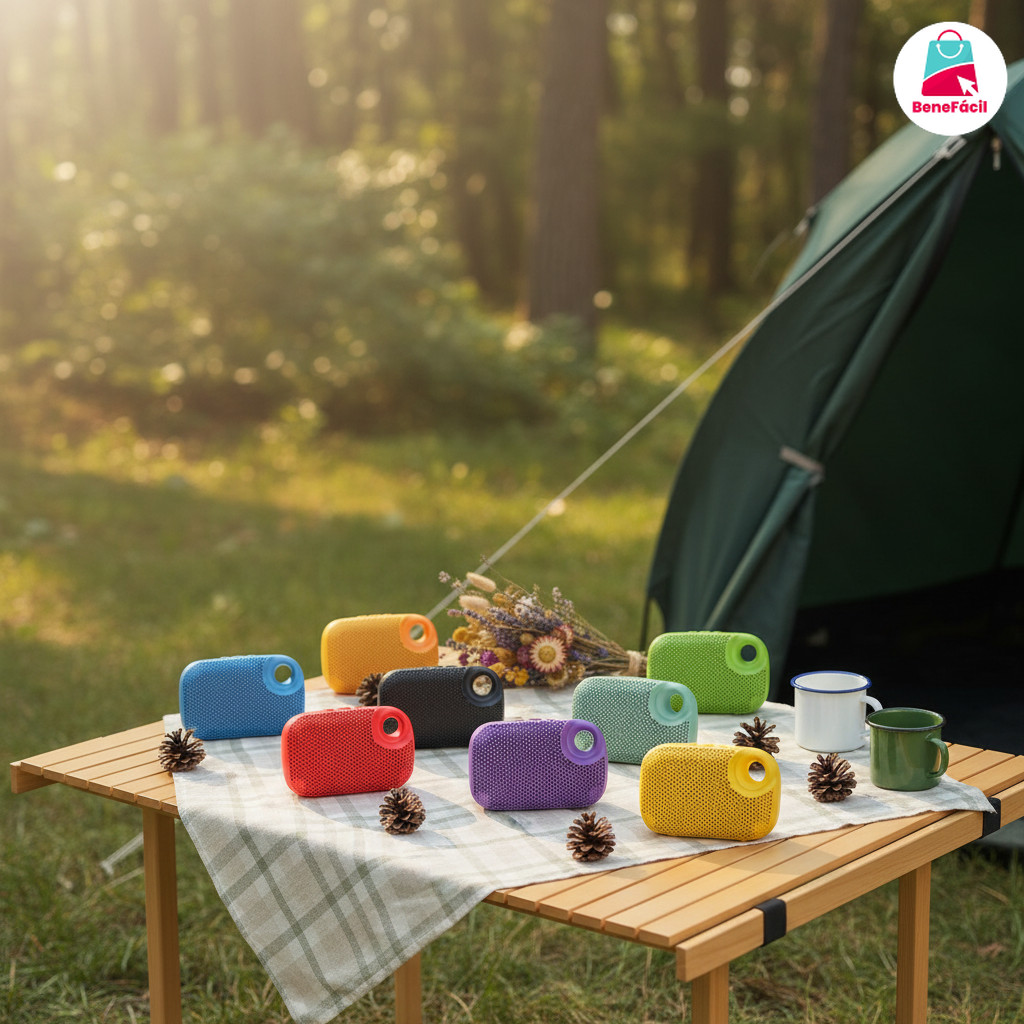 Portátil Caixa de Som Bluetooth 5.3: Potência HiFi, LED RGB Dinâmico, Pen-drive USB Suportado – Usa em Casa ou Outdoor