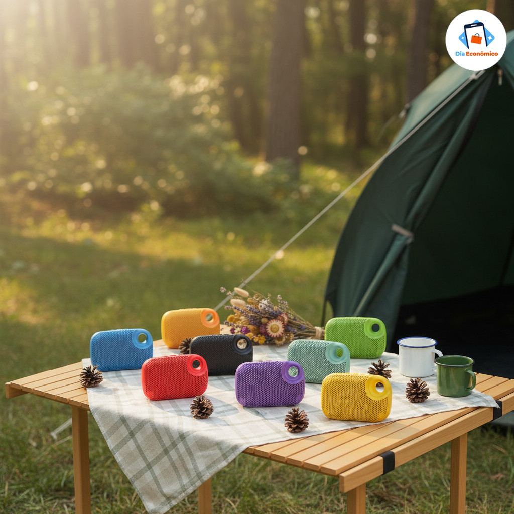 Portátil Caixa de Som Bluetooth 5.3: Potência HiFi, LED RGB Dinâmico, Pen-drive USB Suportado – Usa em Casa ou Outdoor