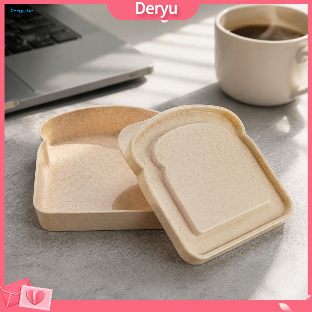 Portable Lunch Box for Kids Office Storage Case Reusable Toast Shape Sandwich Food Container for Outdoor Picnic Family f