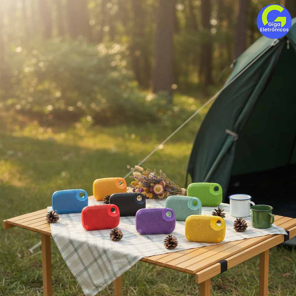 Portátil Caixa de Som Bluetooth 5.3: Potência HiFi, LED RGB Dinâmico, Pen-drive USB Suportado – Usa em Casa ou Outdoor