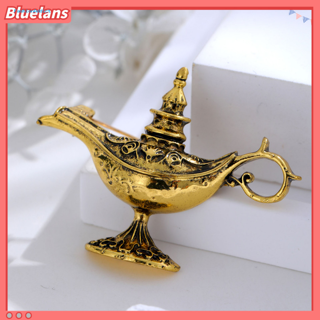 Lapel Pin Vintage Brooch Unisex Retro Arabian God Lamp Enamel Anti-slip Shoulder Bag Hat Clothes Clip Party Jewelry Acce