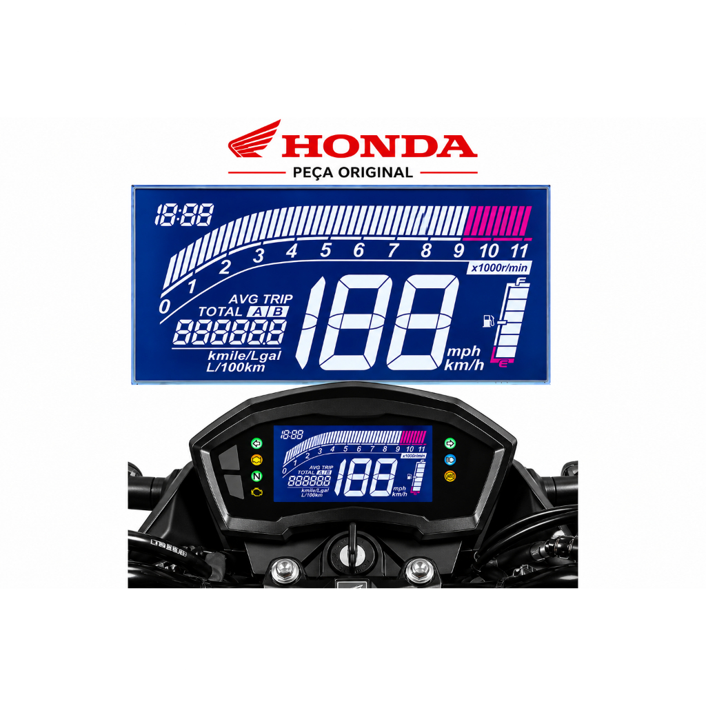 Display LCD da Painel CB 250F Twister 2016 a 2023 – Original