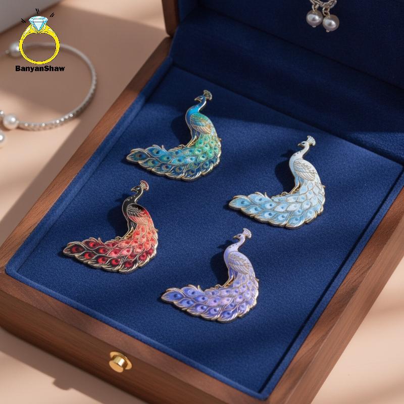 [BANY] Pino Esmaltado Peaco Retro Nature Inspired Design Broche Durável Para Bapas Jaets Lapelas Presente Amantes De Ani