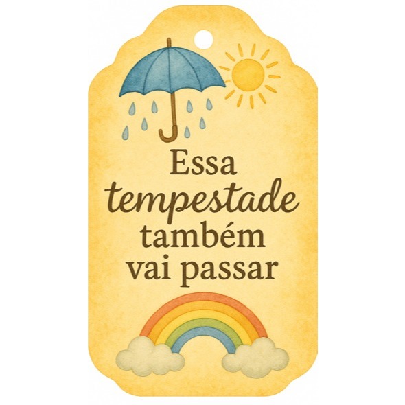 Kit de Tags Motivacionais Setembro Amarelo 4,7x8 cm • Papel Glossy • Kits com 10, 20 e 50  Unidades