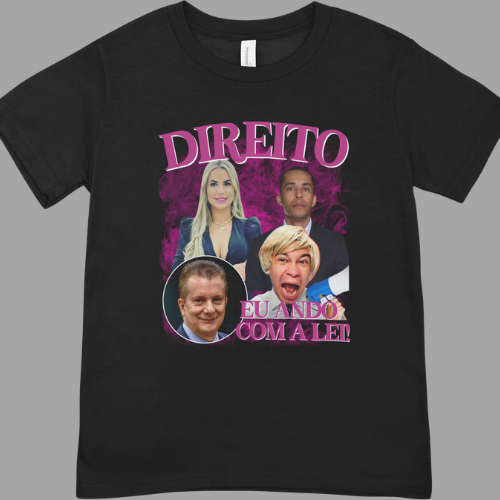 Camiseta estilo Unissex Streetwear Vintage Direito - eu ando com a lei , Advogado Paloma