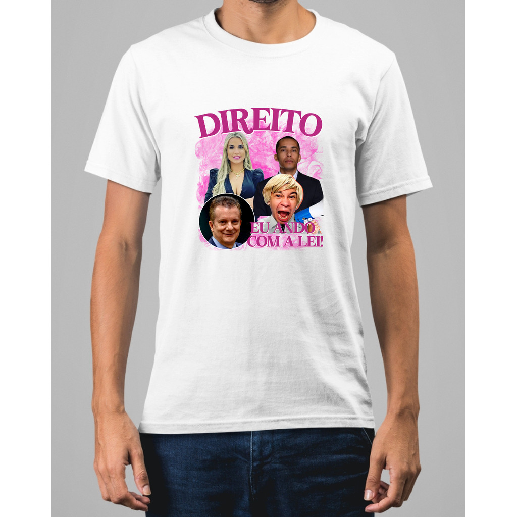 Camiseta DIREITO (eu ando com a lei) Deolane Ben Mendes Celso Russomano Advogado Paloma Promoção