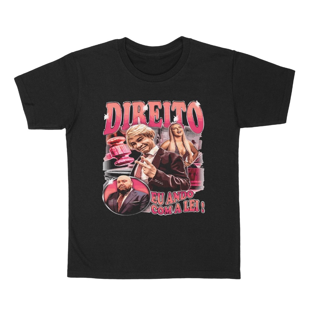 Camiseta Faculdade Direito Eu Ando com a Lei Meu Chapa Igor Meme 100% Algodão