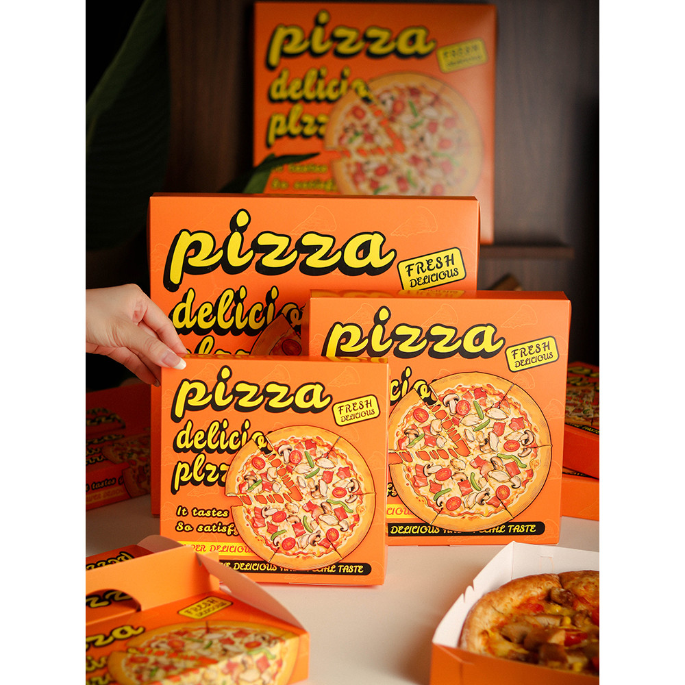 Caixa de embalagem de pizza comercial descartável caixa de pizza 20cm 23cm 27cm 30cm 40cm Takeaway caixa de embalagem de