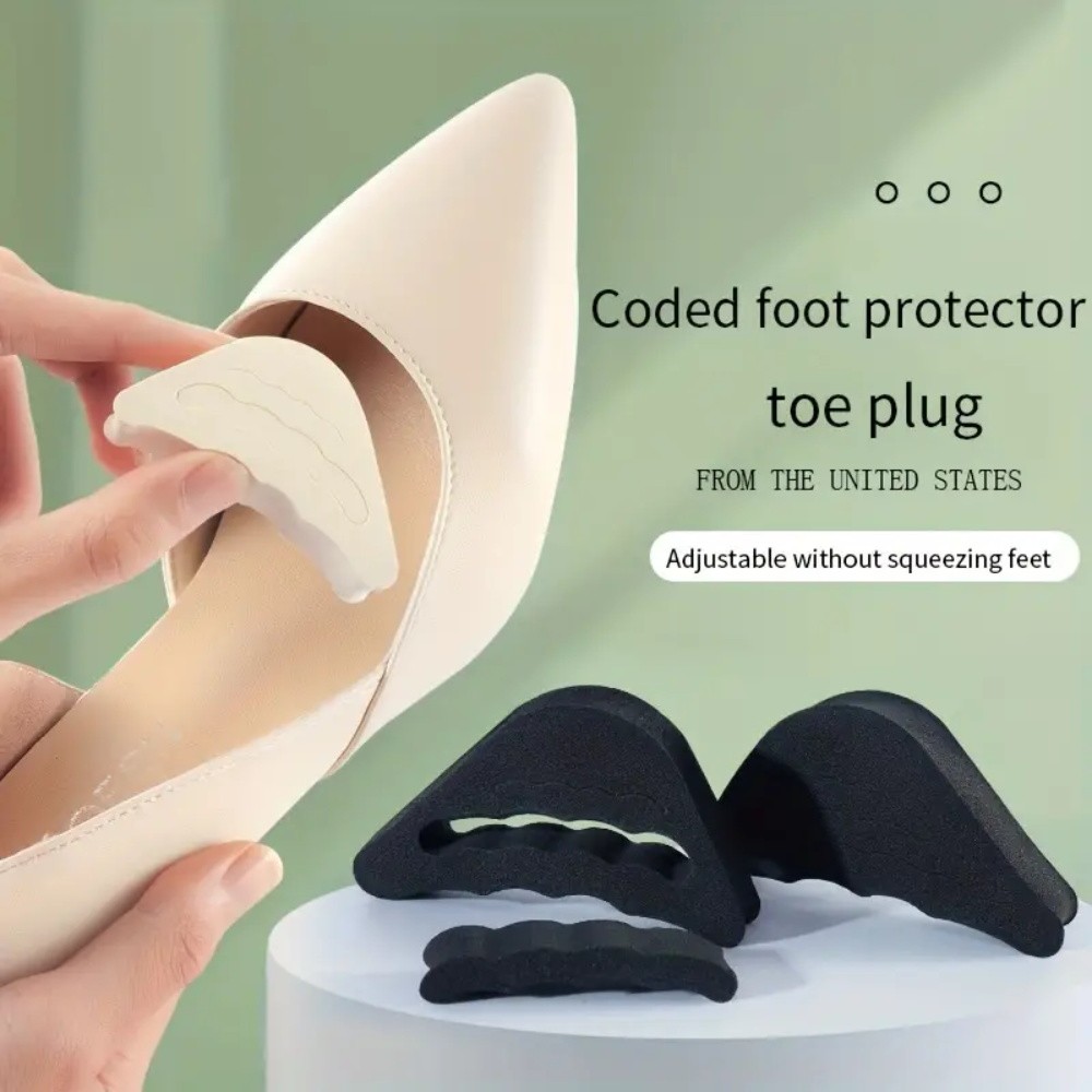 Esponja Inserção Do Antepé Feminino Salto Alto Toe Plug Sapatos Grandes Frente Enchimento Almofada Alívio Da Dor Proteto