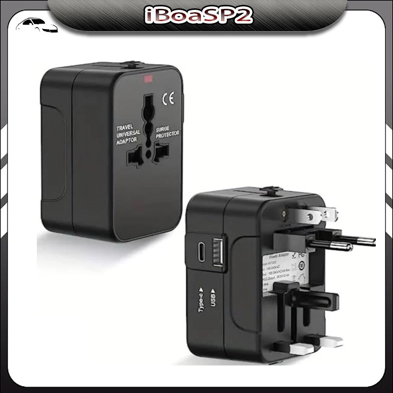 Adaptador 2.1a Tomada Universal Usb Tipo C Viajem Globo