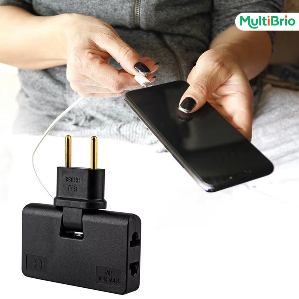 Conversor de Tomada Pino Adaptador Versátil para Casa e Viagem