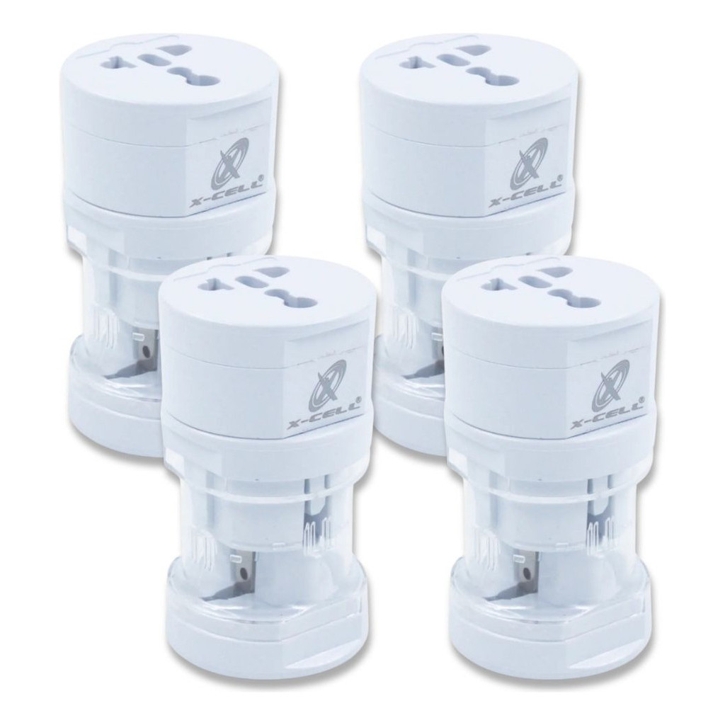 Adaptador Universal De Tomadas Viagem Internacional Kit com 4 Unidades
