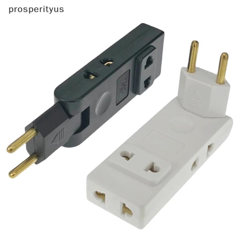 [prosperityus] Extensão De Tomada De Parede 4 Em 1 Elétrica Ue Adaptador 180 Graus De Viagem Conversor De Energia Portát