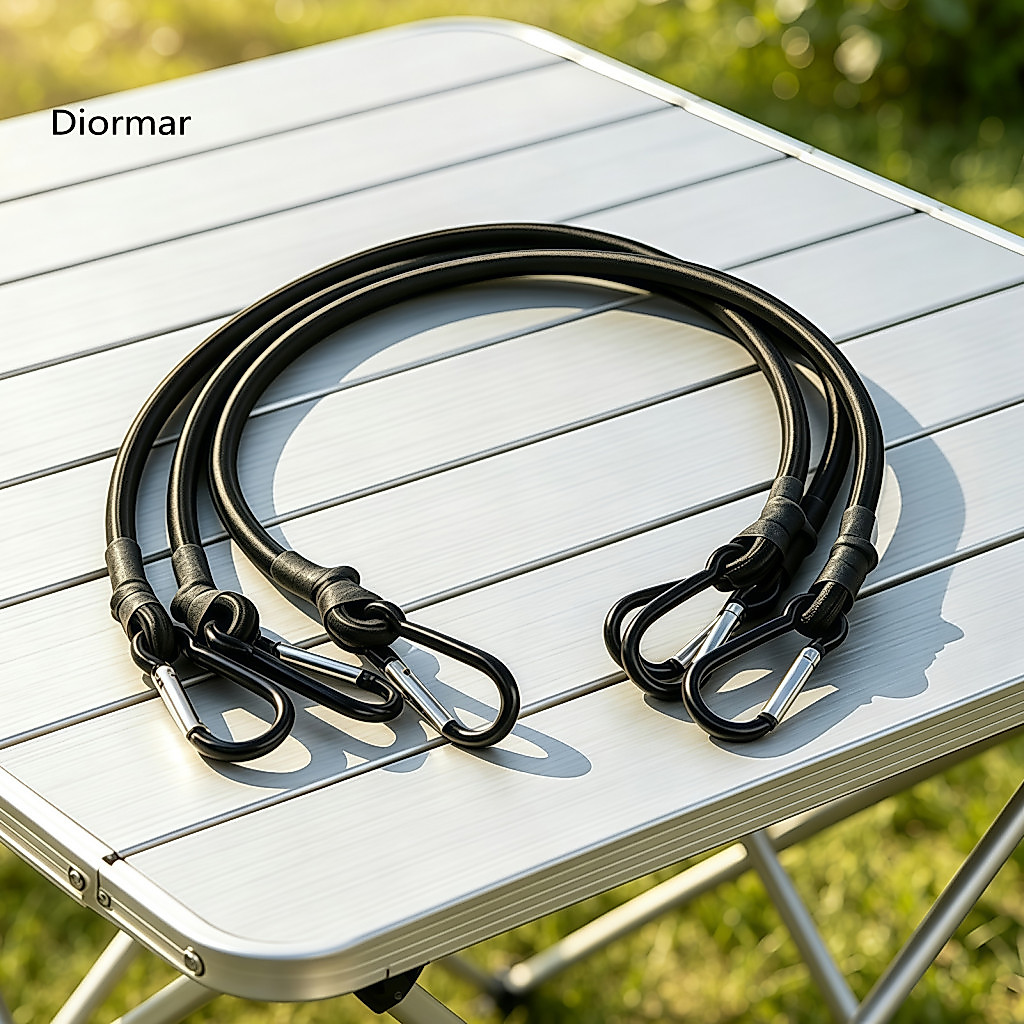 Heavy Duty Bungee Cords Cargo Straps 6mm Heavy-duty with Carabiner – Elastic Tie Down for Camping Securing Luggage Tar