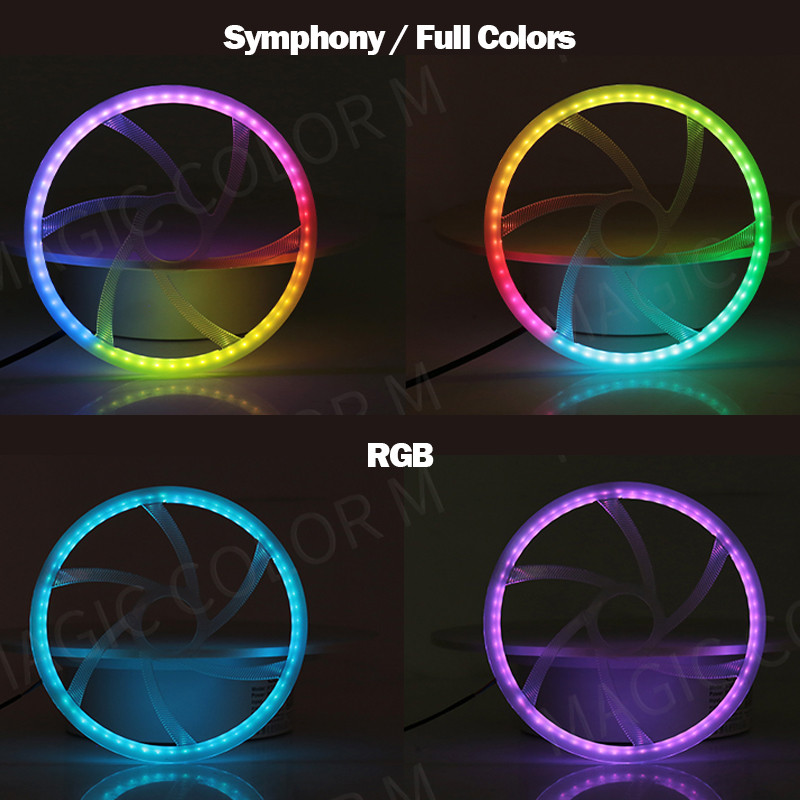 15cm LED Buzina Do Carro Luz Ambiente Capa Áudio Interior Sinfonia Decoração RGB 64 Cores Controle APP Atmosfera Lâmpada
