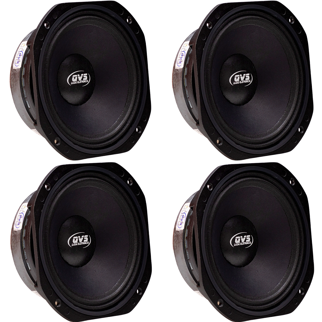 4 Alto Falante 8 Polegadas QVS 250W RMS Medio Grave Som Automotivo Som Profissional Line Array Bob