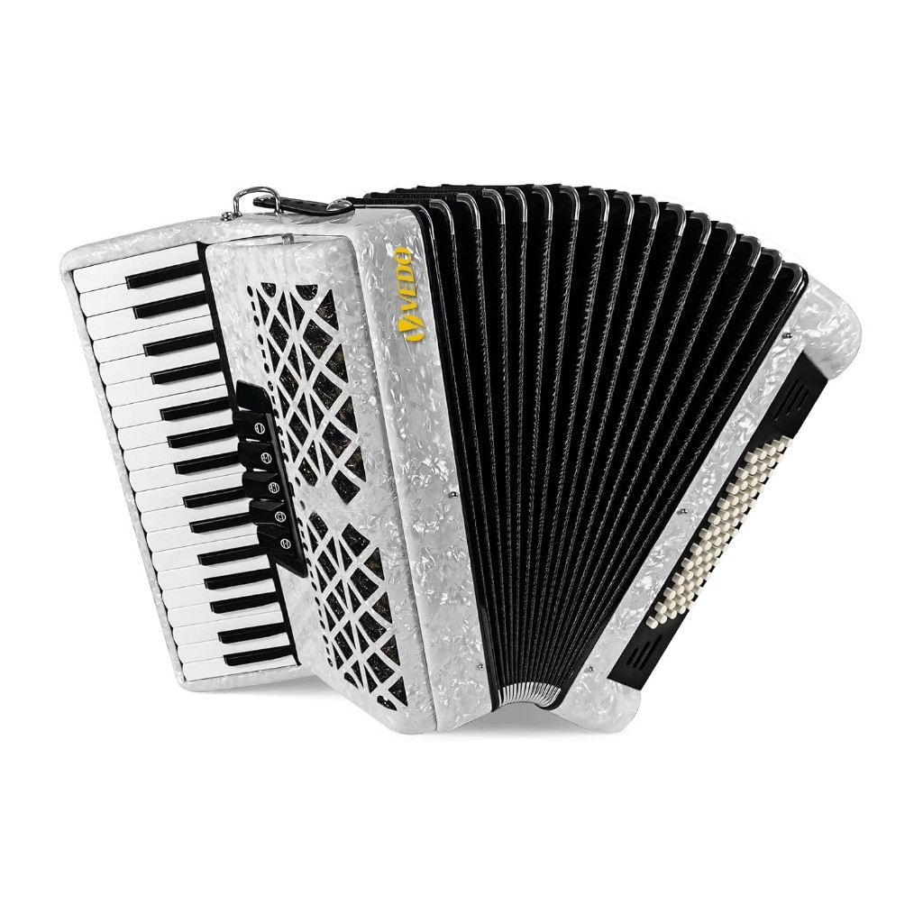 Acordeão VEDO, acordeão avançado de 34 teclas e 60 notas graves, ideal para iniciantes e profissionais, com mochila