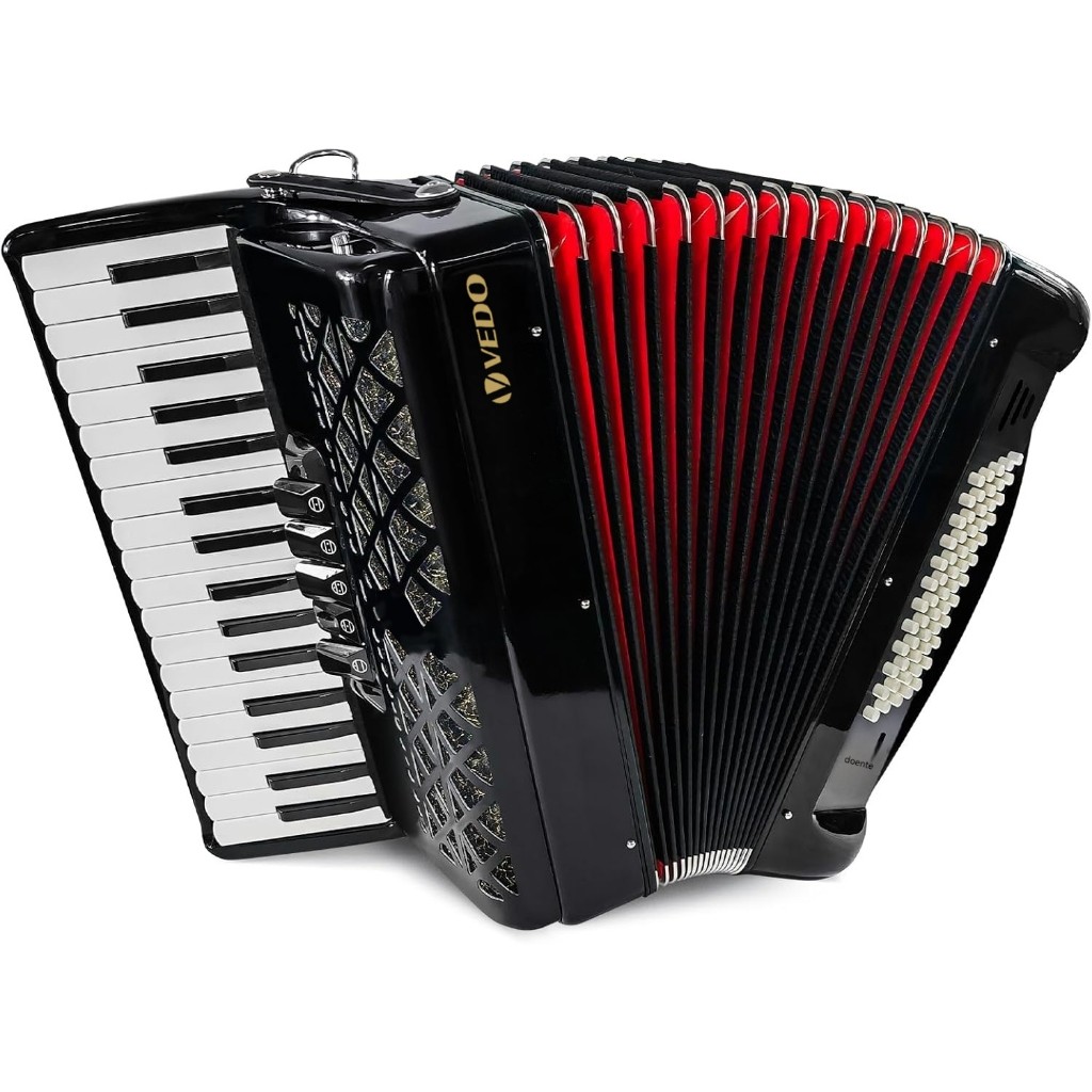 Acordeão VEDO, acordeão avançado de 34 teclas e 60 notas graves, ideal para iniciantes e profissionais, com mochila