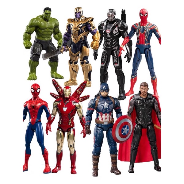 Bonecos Vingadores Heróis Aventureiros Articulados - Superman - Batman - Capitã Marvel - Lagarto - Wolverine