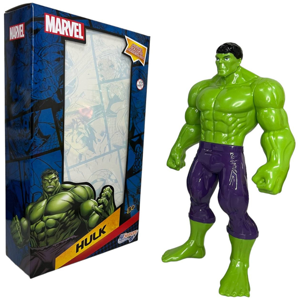 Boneco Marvel Hulk Articulado All Seasons universo 22cm
