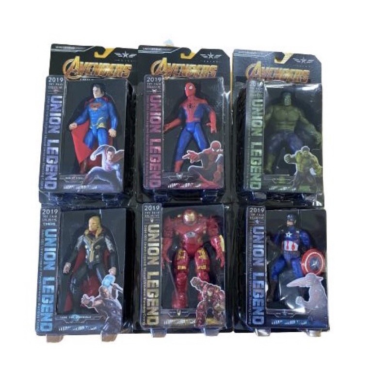 Bonecos vingadores HULK homem de ferro homem aranha thor articulado marvel filme super herói colecionável
