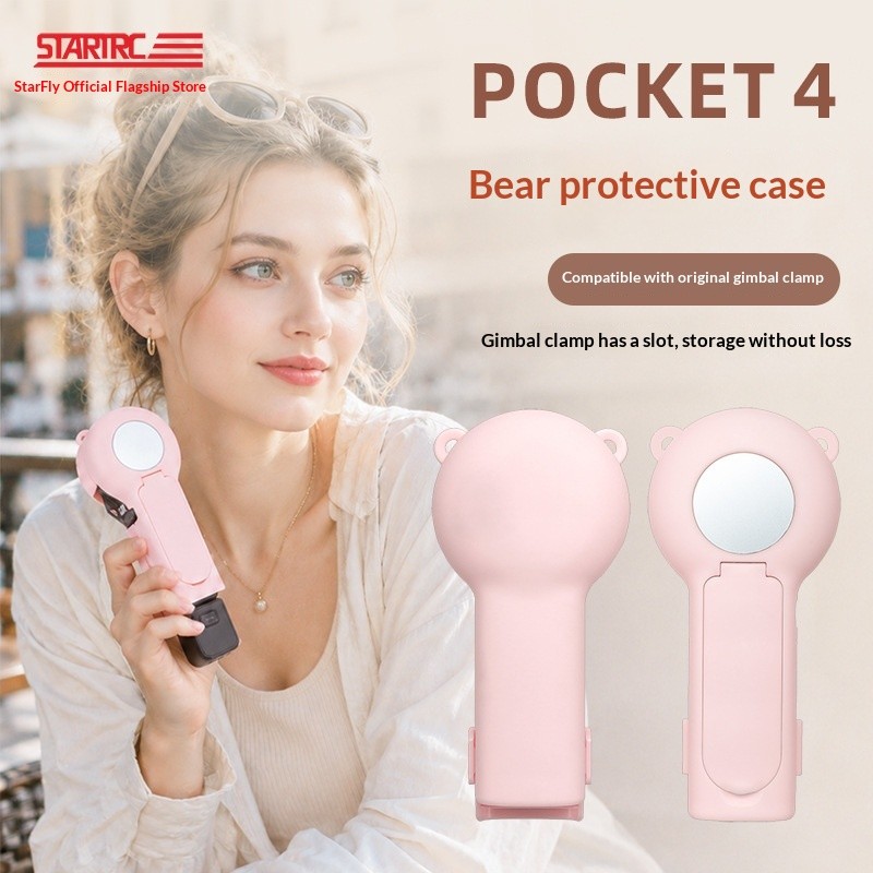 STARTRC Adequado para DJI OSMO POCKET 4 Capas protetoras compatíveis com clipe de cardan de fábrica Original Caixa de ar