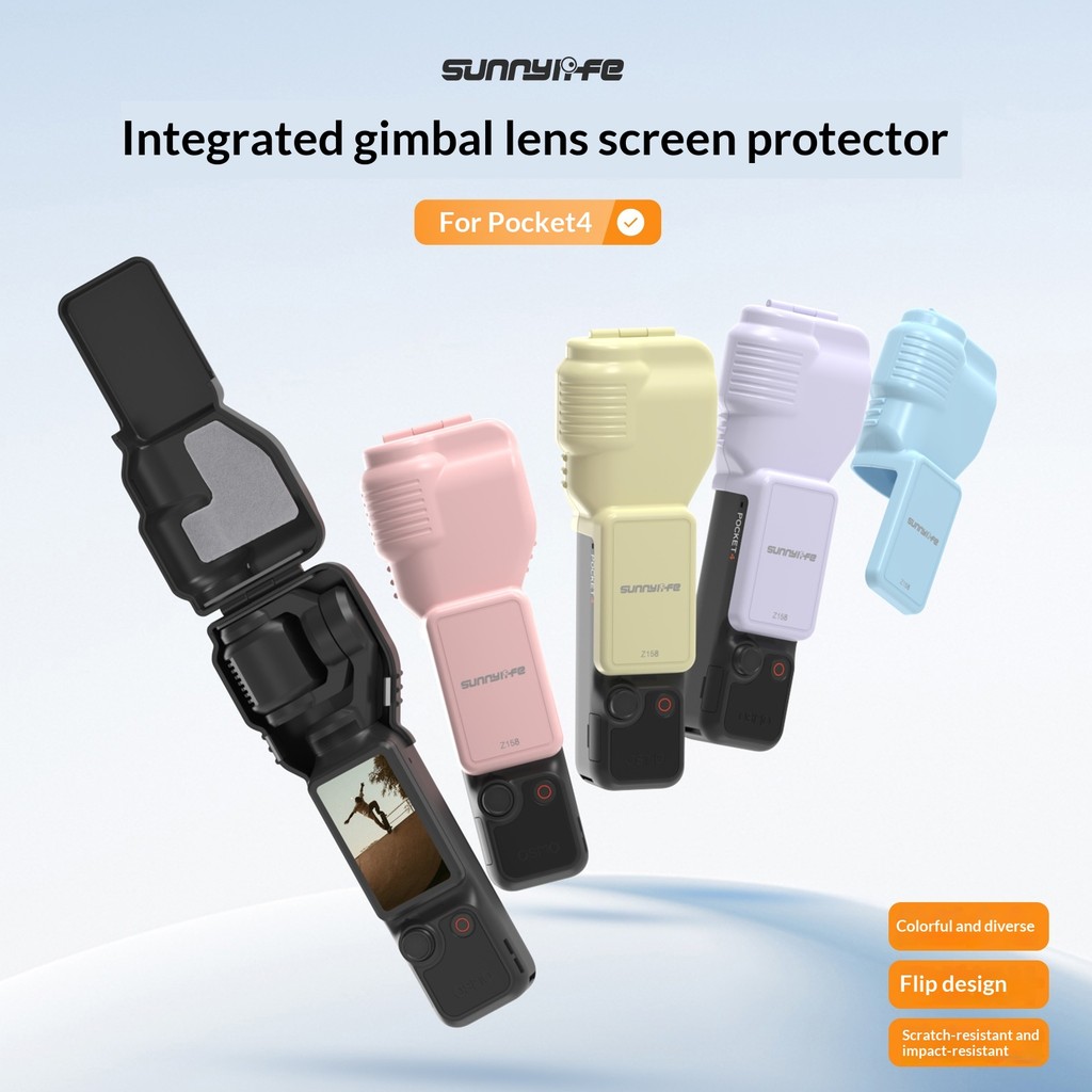 Sunnylife adequado para DJI OSMO POCKET 4 capa protetora cardan lente tela caso protetor cor doce caso acessórios