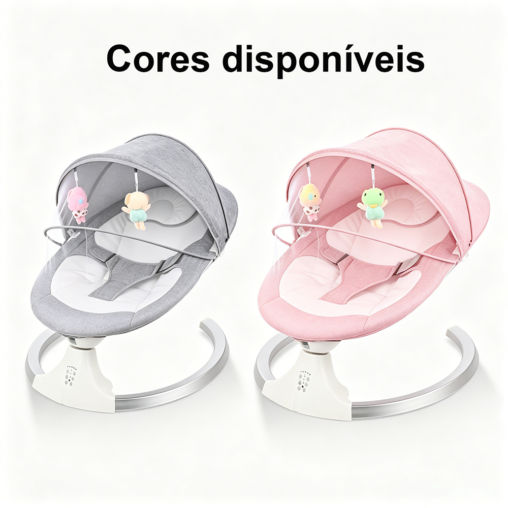 Electric Baby Rocking Chair with Remote Control and Mosquito Net - Soothing Sleep