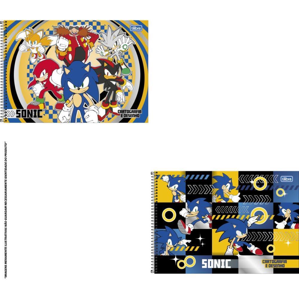 Caderno Desenho UNIV Capa Dura Sonic 80FLS.