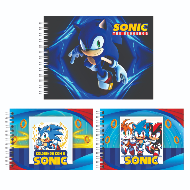 Livro Colorir Sonic Capa Dura Coloring Book Estilo Desenhos Para Colorir Cadernos