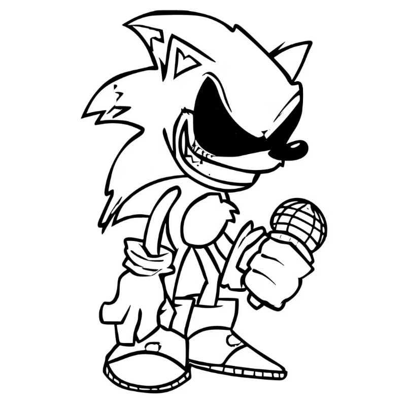 Kit 40 Desenhos do Sonic Exe para colorir - A4 Folhas Soltas