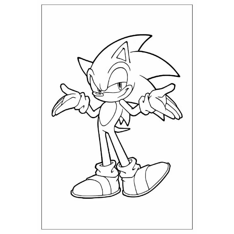 Kit 100 Desenhos Para Pintar E Colorir Sonic - Folha A4 !
