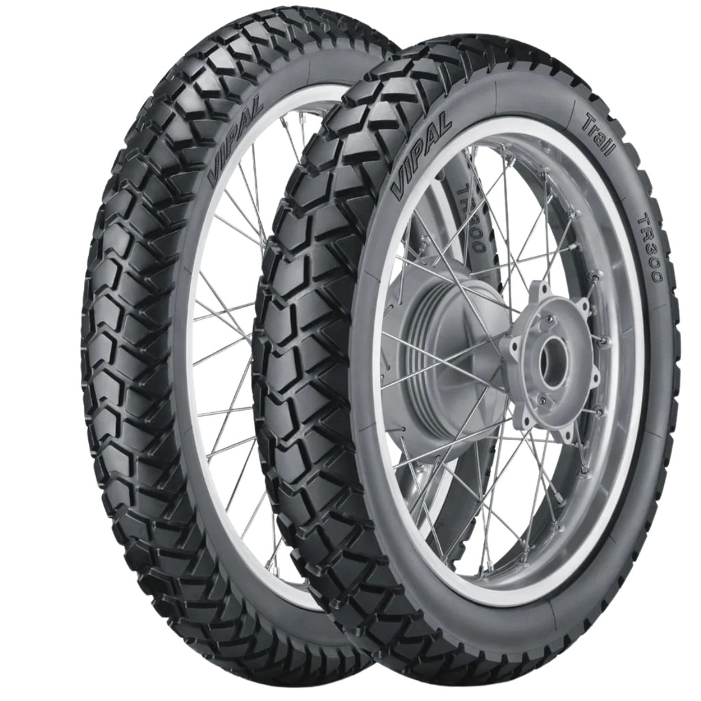 PAR PNEU 90/90-21 54S + 120/90-17 64S VIPAL TR300 USO COM CAMARA DR 650 Himalayan 411 NX 400 Falcon XL 250 XT 600